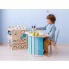 Stoleček z montessori houpačky smile blue
