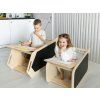 Multifunkční učící věž pro děti s activity boardem Play 5v1 modrá 75 cm