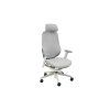 Ergonomska uredska stolica bijelo-siva